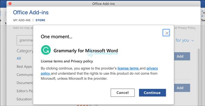 How to install and add Grammarly to Word on Mac