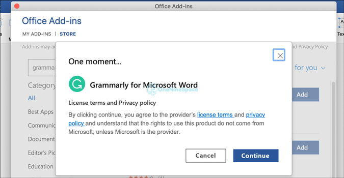 grammarly microsoft word plugin mac