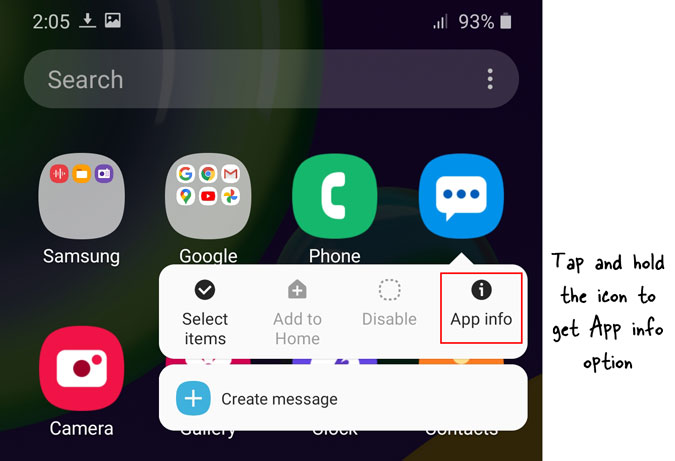 turn off notification badge samsung mobile