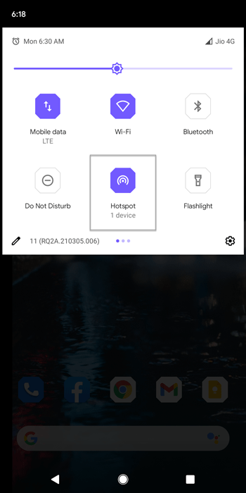 turn off mobile hotspot on android