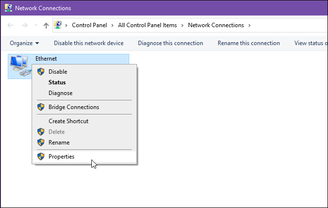 change dns server on windows 10 using control panel