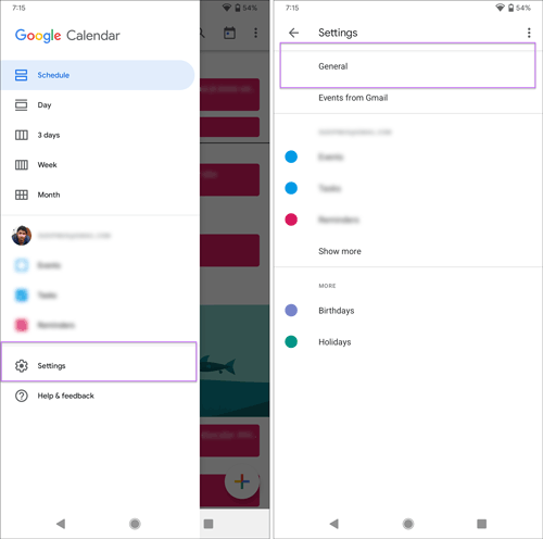 How to turn on dark mode in Google Calendar
