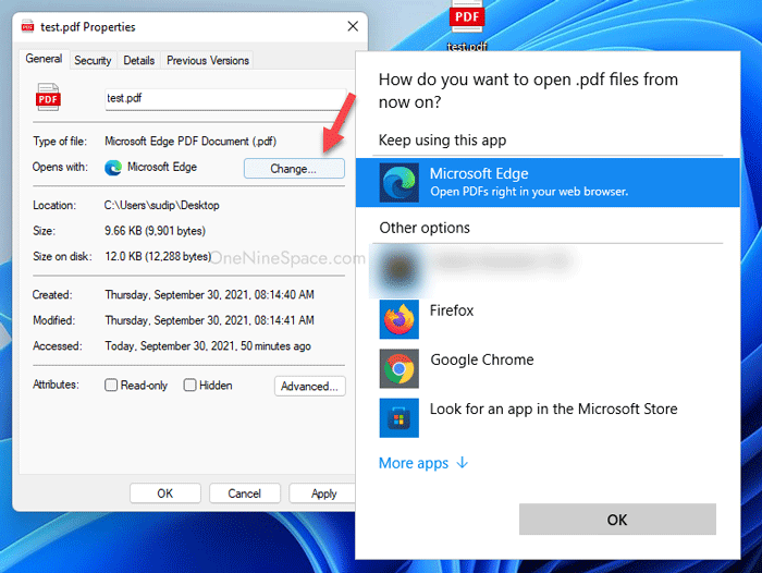 change default PDF viewer in windows 11