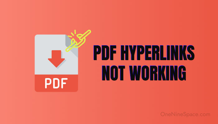 PDF hyperlinks not working