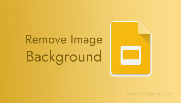 How to remove image background in Google Slides