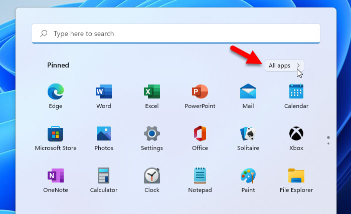 Pin apps to Taskbar in Windows 11 using Start Menu