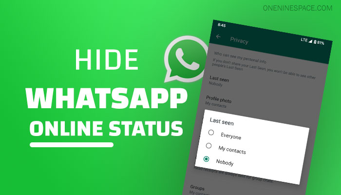 How to hide WhatsApp Online status while chatting