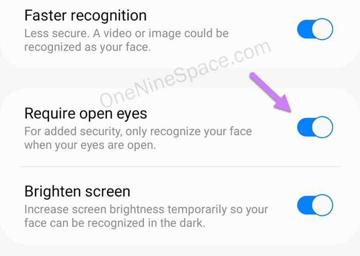 Face recognition not working on Samsung mobiles